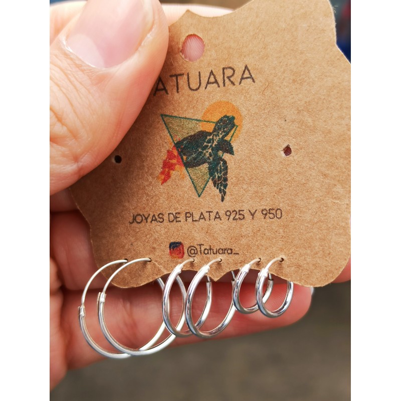 Set 2 de argollas lisas
